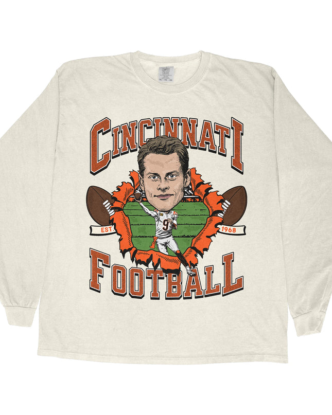 Cincinnati Football JB Long Sleeve Tee