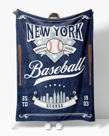 New York Baseball Blanket (Personalized)