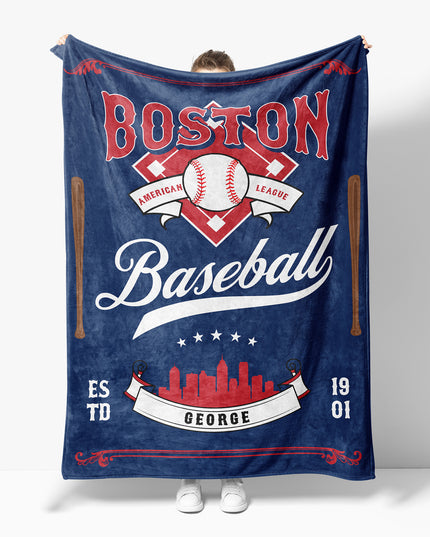 Boston Baseball Blanket (Personalized)