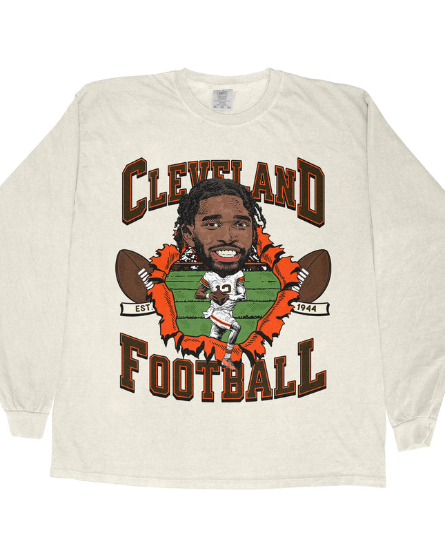 Cleveland Football SS Long Sleeve Tee
