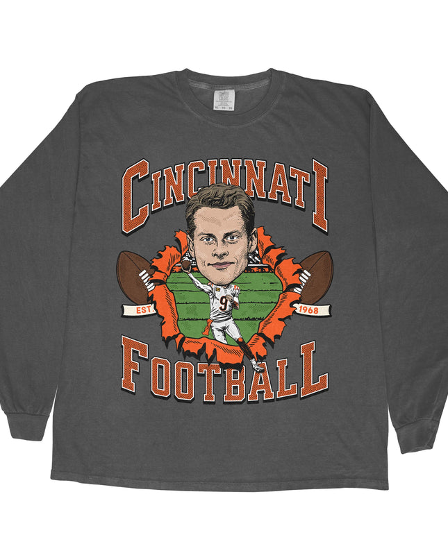 Cincinnati Football JB Long Sleeve Tee