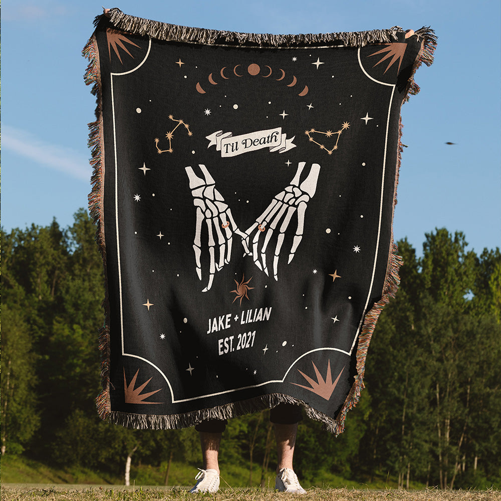 Personalized Til Death Couple Throw Blanket - PixelPod