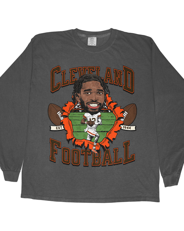 Cleveland Football SS Long Sleeve Tee