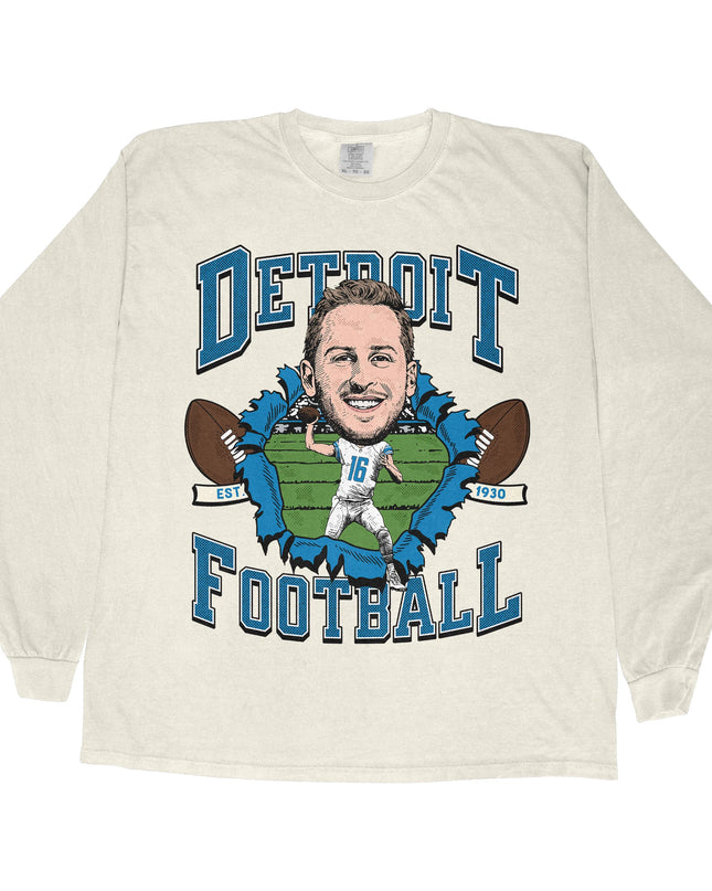 Detroit Football JG Long Sleeve Tee