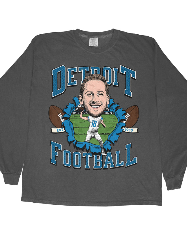 Detroit Football JG Long Sleeve Tee
