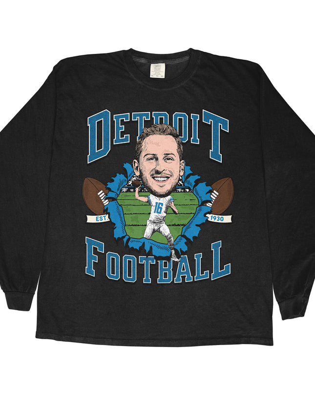 Detroit Football JG Long Sleeve Tee