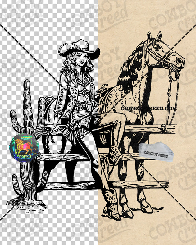 Cowgirl & Horse
