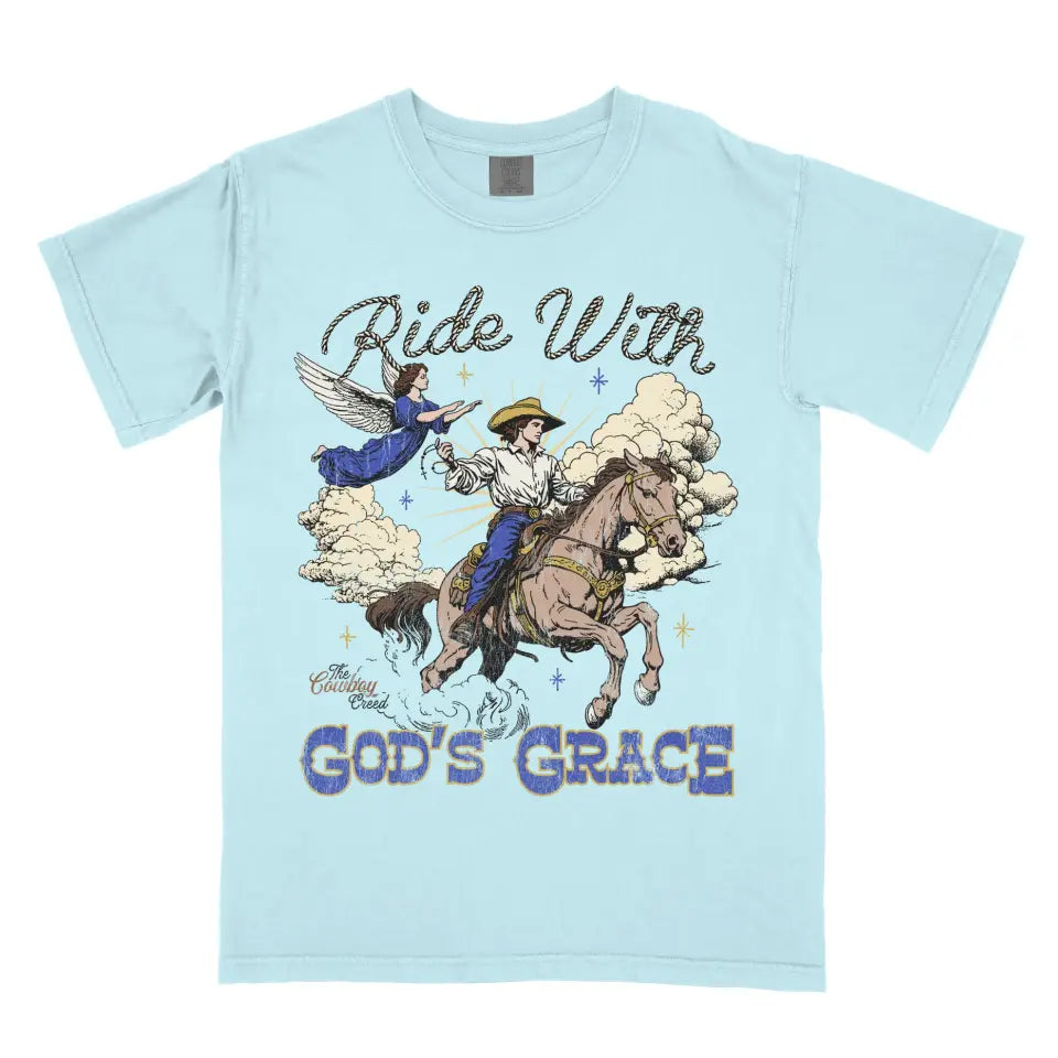 Ride With God's Grace (Cowboy Light Shirt)