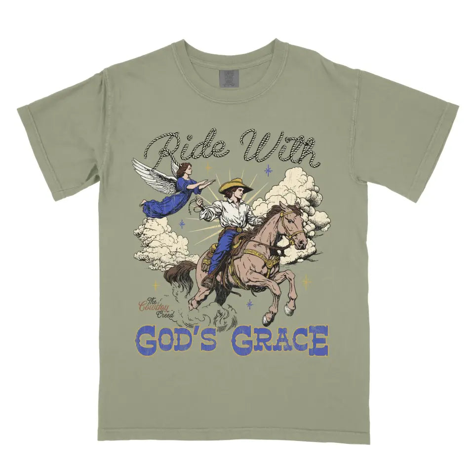 Ride With God's Grace (Cowboy Light Shirt)