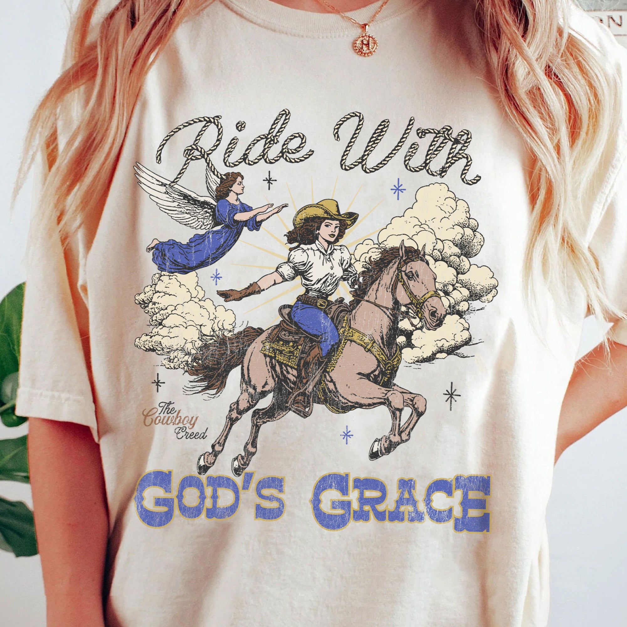 Ride With God's Grace (Cowgirl Light Shirt)