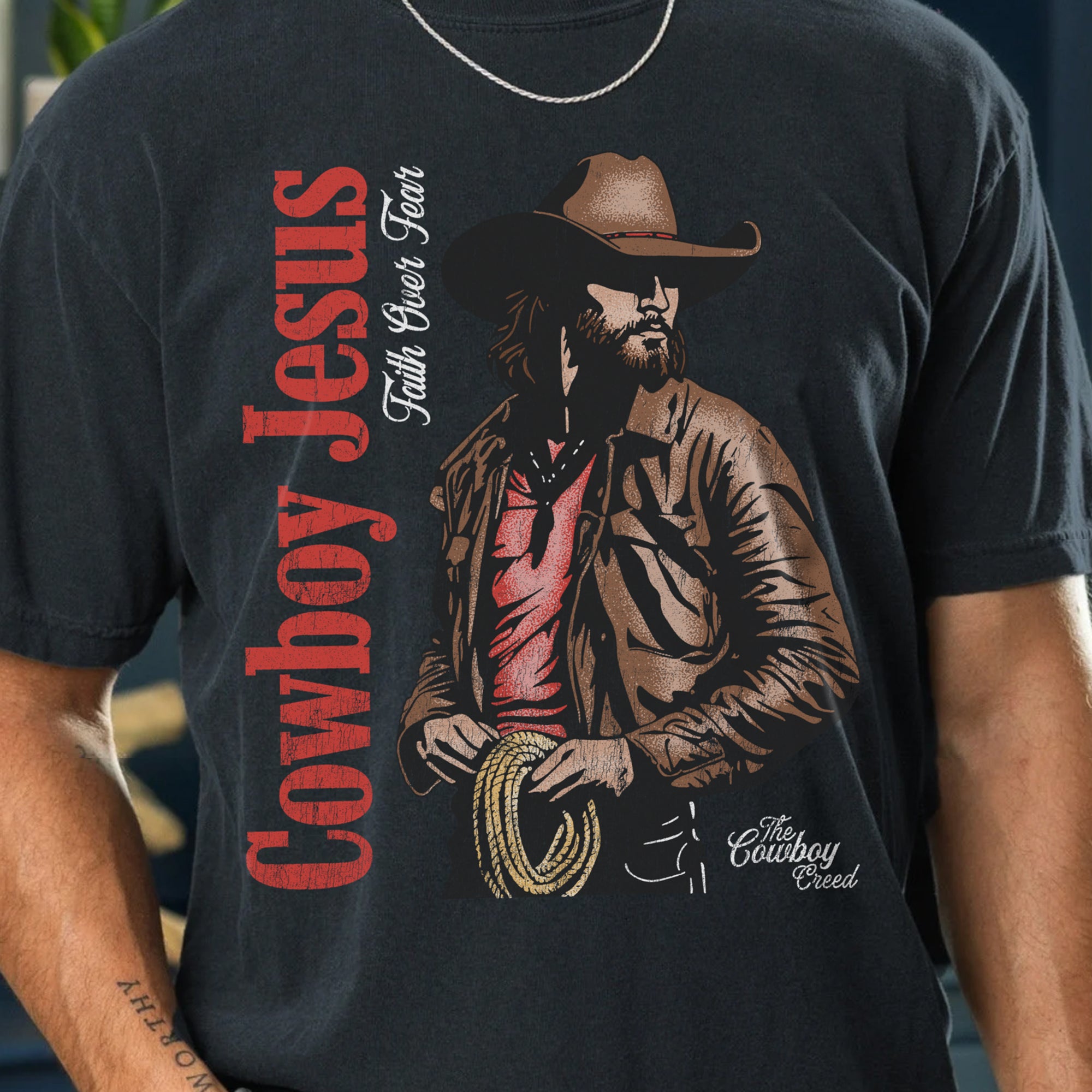 Cowboy Jesus Signature Tee (Dark Shirt)