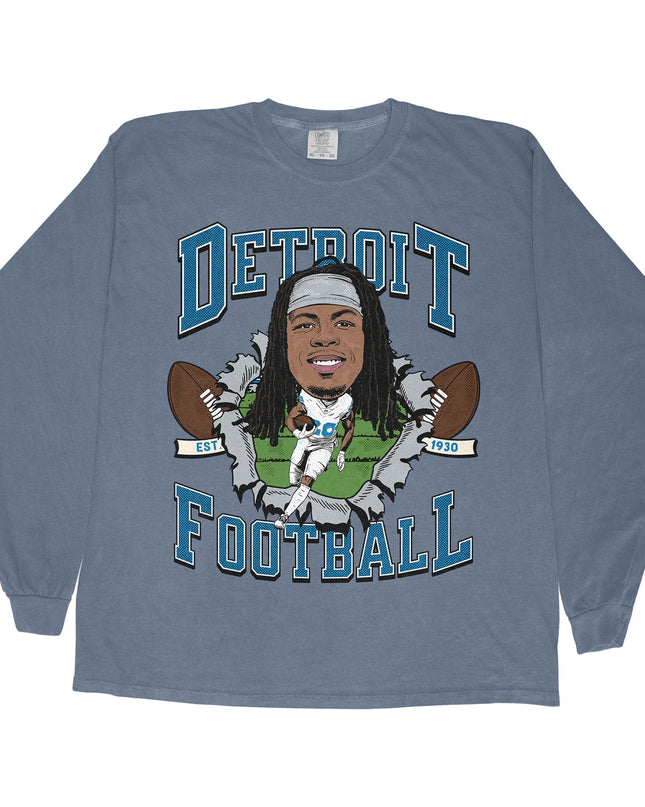 Detroit Football JG2 Long Sleeve Tee