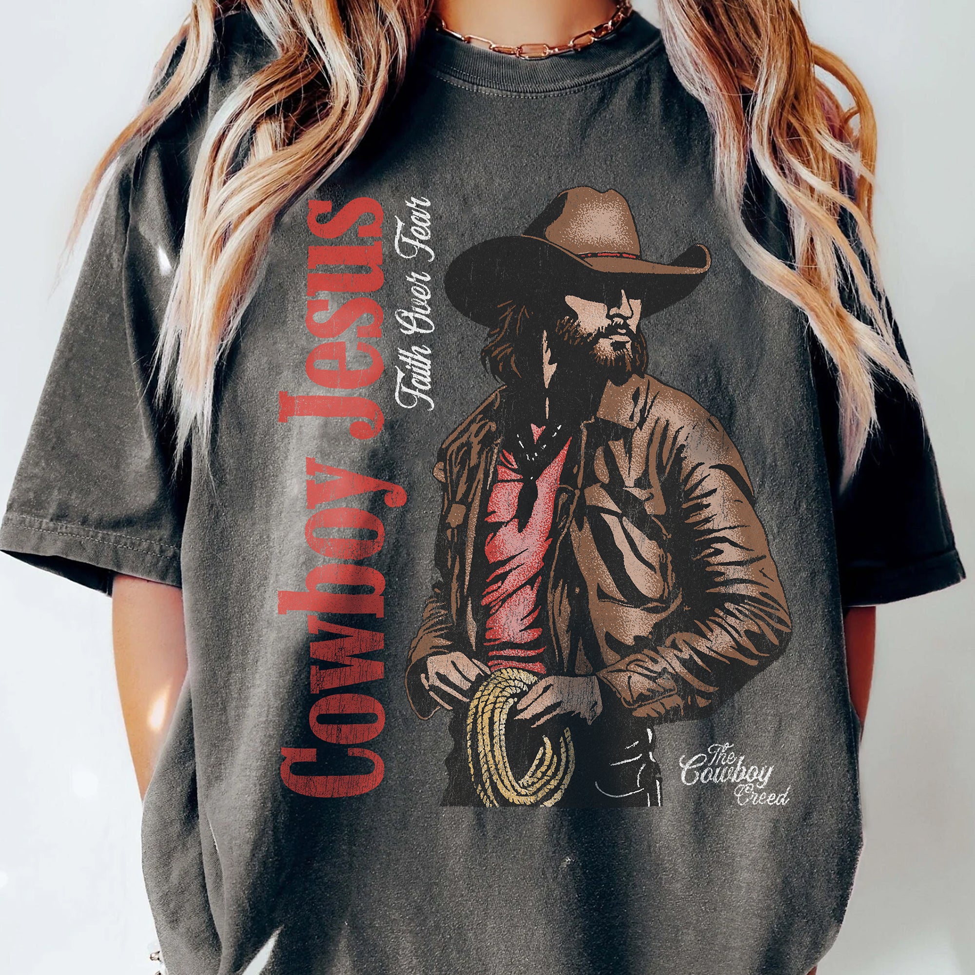 Cowboy Jesus Signature Tee (Dark Shirt)