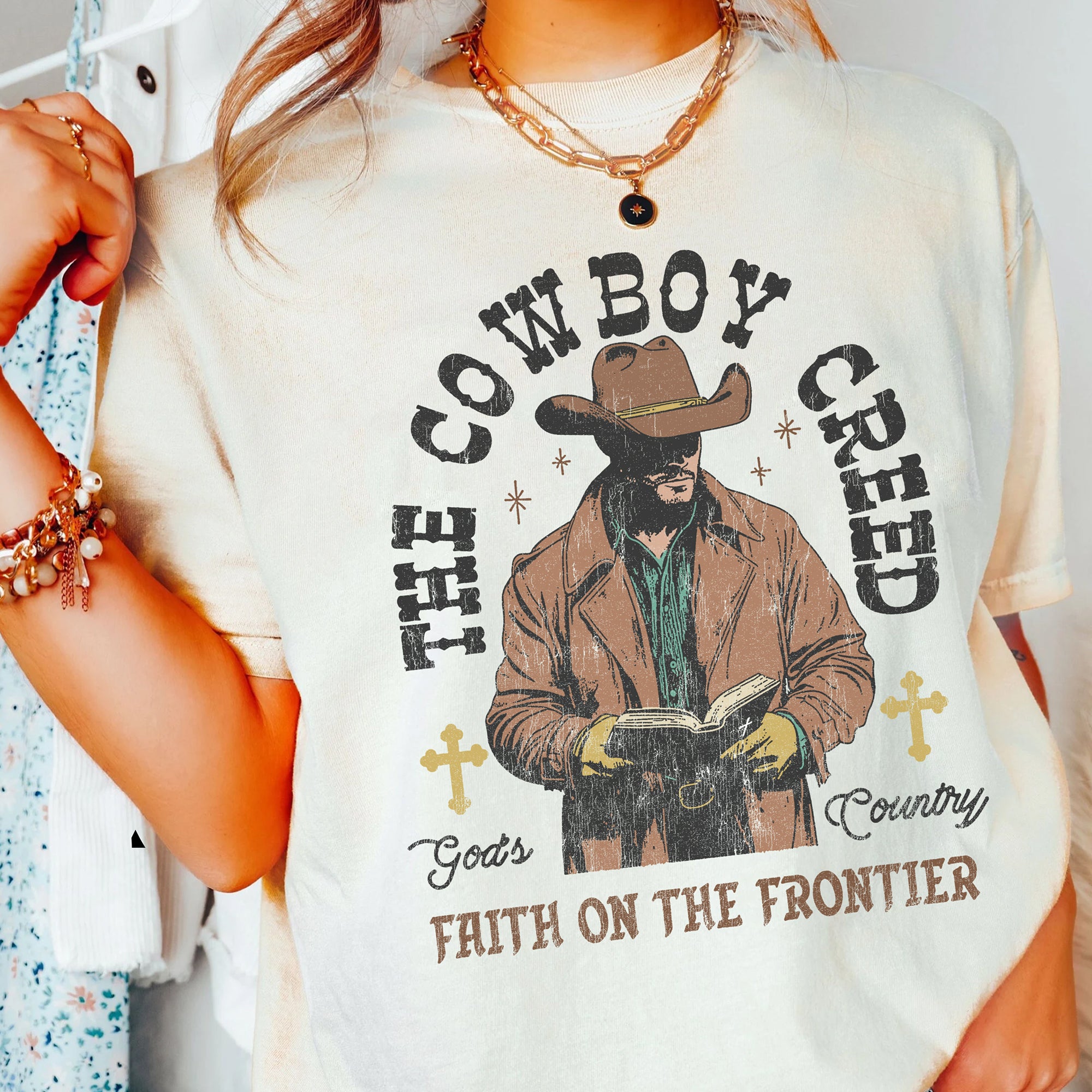 The Cowboy Creed Signature Tee (Light Shirt)