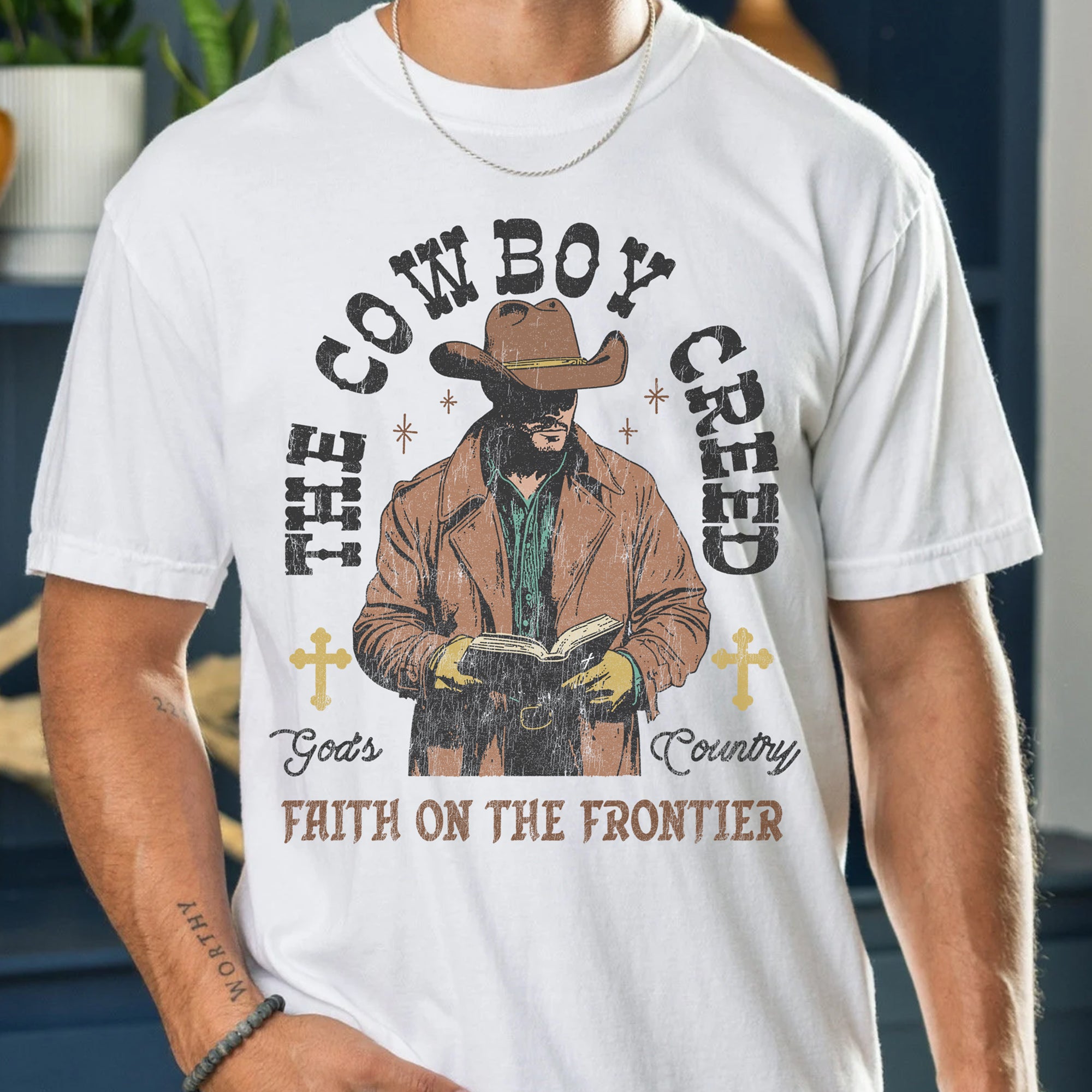 The Cowboy Creed Signature Tee (Light Shirt)