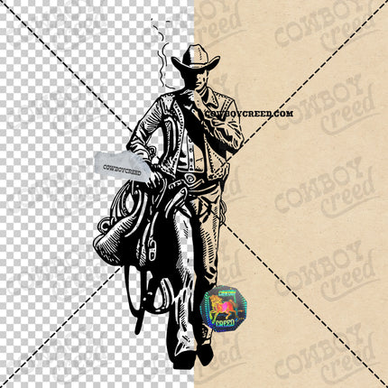 Cowboy Smoking